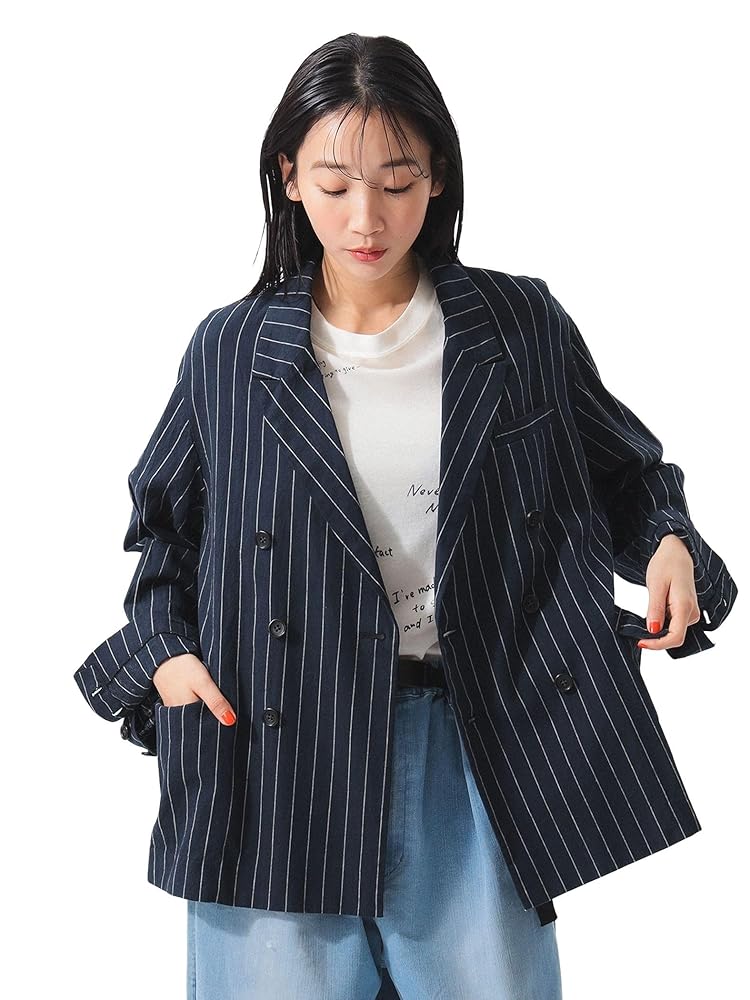 BEAMS BOY ピンストライプ ダブル ジャケット Amazon | [ビームスボーイ] ジャケット ピンストライプ ダブル